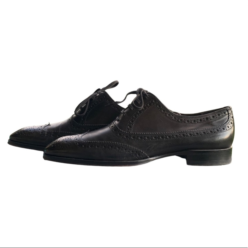 To Boot New York Black Leather Wingtip Shoes